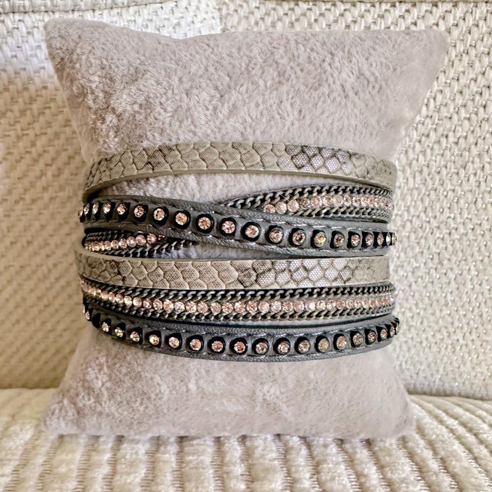 Gray Wrap Around Bracelet